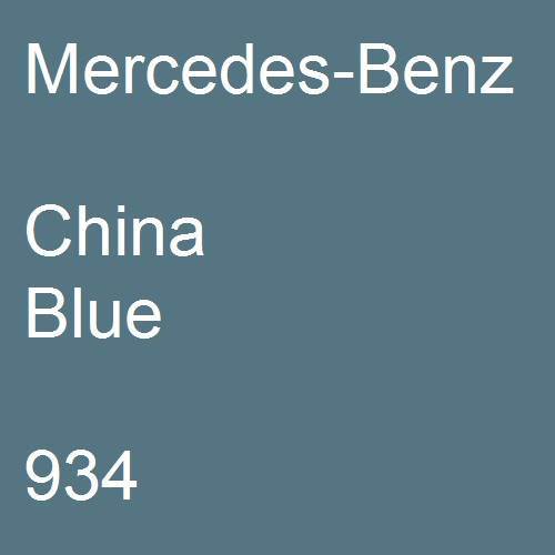 Mercedes-Benz, China Blue, 934.